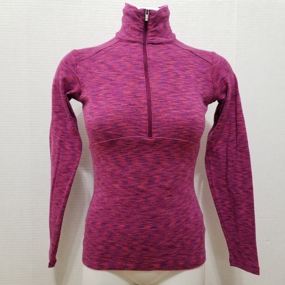 Columbia top XS lightweight 1/4 quarter zip pullover heathered space dye marl - Picture 1 of 11
